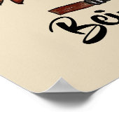 Watercolor Magical Owl mit Regenbogenfedern Poster (Ecke)