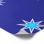 Watercolor Magical Santa Claus Smiling Rudolph Poster (Ecke)