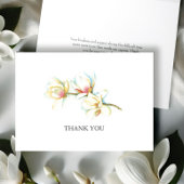 Watercolor Magnolia Blume Beerdigung Danke Karte