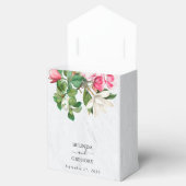 Watercolor Magnolia Blume Hochzeit Geschenkschachtel (Geöffnet)
