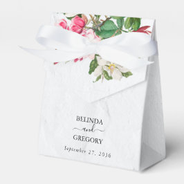 Watercolor Magnolia Blume Hochzeit Geschenkschachtel