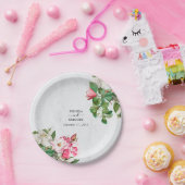 Watercolor Magnolia Blume Hochzeit Pappteller (Party)