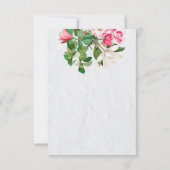 Watercolor Magnolia Blume Hochzeit RSVP Karte (Rückseite)