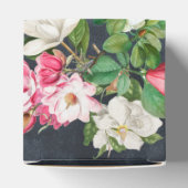 Watercolor Magnolia Blume Hochzeit Schwarz-weiß Geschenkschachtel (Oben)