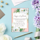 Watercolor Magnolia Blush Wedding Acryleinladungen (In Situ (Hochzeit))