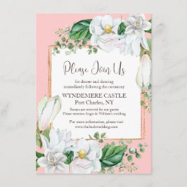 Watercolor Magnolia Blush Wedding Begleitkarte
