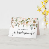 Watercolor Magnolia Cotton Garland Jr. Bridesmaid Karte (Gelbe Blume)