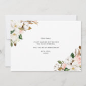 Watercolor Magnolia Cotton Garland Trauzeugin (Rückseite)