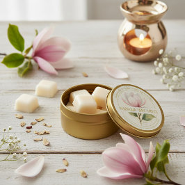 Watercolor Magnolia Wax Melisse Label Sticker