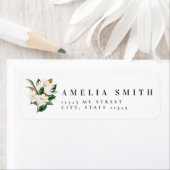 Watercolor Magnolia Wedding Address Labels (Insitu)