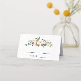 Watercolor Magnolia Wedding Invitation Escort Card Platzkarte