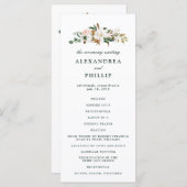 Watercolor Magnolia Wedding Program Programm (Vorne/Hinten)