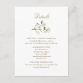 Watercolor Magnolia Wedding Wappen Enclosure Card Begleitkarte (Vorderseite)