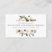 Watercolor Magnolia Wedding Website Cards Begleitkarte (Vorderseite)