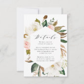 Watercolor Magnolias | Angaben zur Hochzeit RSVP Karte (Vorderseite)