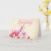 Watercolor Magnolias Condolence Card Karte (Gelbe Blume)