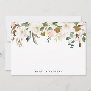 Watercolor Magnolias Personalisierte Stationieru