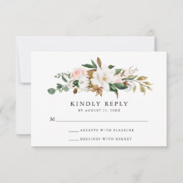 Watercolor Magnolias | RSVP-Hochzeitkarte RSVP Karte