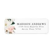 Watercolor Magnolias | RÜCKSENDEADRESSEN-AUFKLEBER (Vorne)