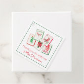Watercolor Mahjong Christmas Tiles Enclosure Geschenkanhänger (Beispiel)