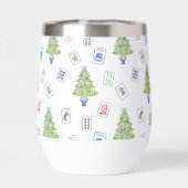 Watercolor Mahjong Christmas Tree Party (Rückseite)