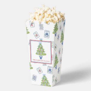 Watercolor Mahjong Christmas Tree Party Geschenkschachtel