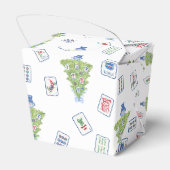Watercolor Mahjong Christmas Tree Party Geschenkschachtel (Rückseite)