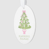 Watercolor Mahjong Christmas Tree Party Ornament (Vorderseite)
