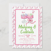 Watercolor Mahjong Grandmillennial Cocktail Party (Vorderseite)