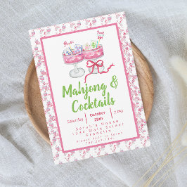 Watercolor Mahjong Grandmillennial Cocktail Party