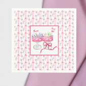 Watercolor Mahjong Grandmillennial Cocktail Party Serviette