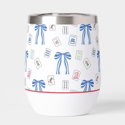 Watercolor Mahjong Tiles & Bows Party (Rückseite)