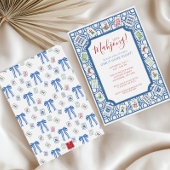 Watercolor Mahjong Tiles Party Einladung