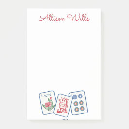 Watercolor Mahjong Tiles Personalisiert Post-it Klebezettel