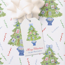 Watercolor Mahjong Weihnachtsbaum