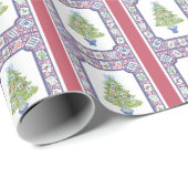 Watercolor Mahjong Weihnachtsbaum Geschenkpapier (Rolleneckpunkt)