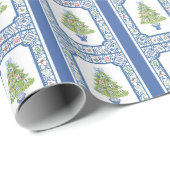 Watercolor Mahjong Weihnachtsbaum Geschenkpapier (Rolleneckpunkt)