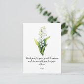WATERCOLOR-MAIGLÖCKCHEN-GEBURTSBLUME POSTKARTE (Stehend Vorderseite)