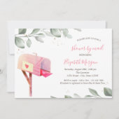 Watercolor Mailbox Tree Verlasse Virtual Baby Show Einladung (Vorderseite)