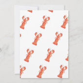Watercolor Main Catch Lobster Bridal Shower Einladung (Rückseite)