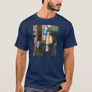 Watercolor Maine Humster Buoy Coastal Blue T - Shi T-Shirt