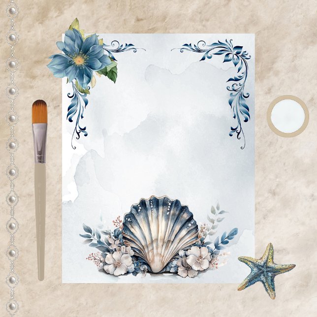 Watercolor Majestic Mia Wedding Scrapbook Paper (Von Creator hochgeladen)