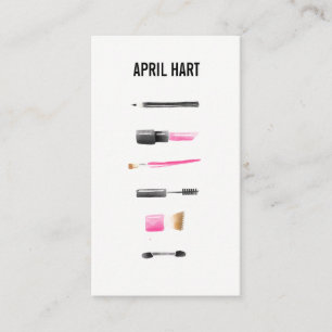 Watercolor Makeup Artist Business Cards Visitenkarte