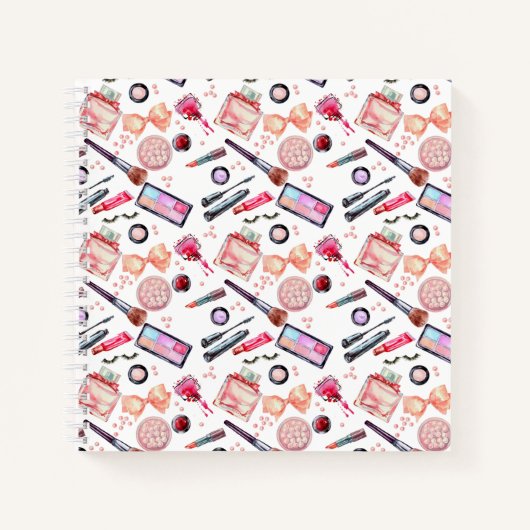 Watercolor-Makeup-Muster Notizblock (Vorderseite)