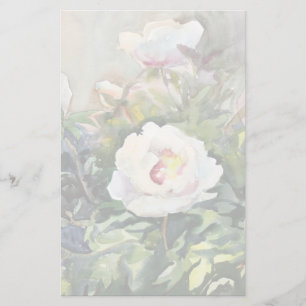 Watercolor-Malerei der schönen Blumen Briefpapier