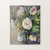 Watercolor-Malerei der schönen Blumen Puzzle (Vertikal)