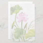 Watercolor-Malerei von Lotos-Blume 2 Briefpapier (Vorne/Hinten)