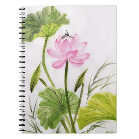 Watercolor-Malerei von Lotos-Blume 2 Notizblock (Vorderseite)
