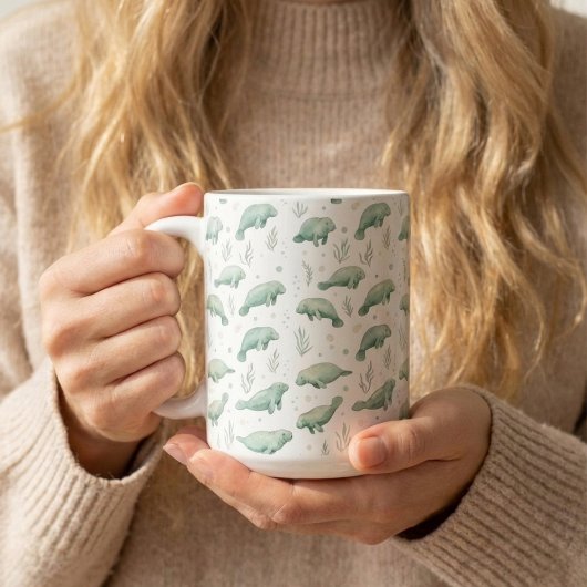Watercolor Manatee Mug Kaffeetasse