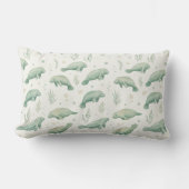 Watercolor Manatee Throw Pillow Lendenkissen (Vorderseite)